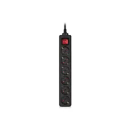 Мережевий фільтр живлення REAL-EL RS-6 Protect M 3m, black (EL122300034) - мініатюра 3