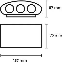 Світильник фасадний Eurolamp LED 6W 3000K IP65 чорний (40) - мініатюра 3