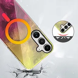 Чохол TPU Shiny Mountain (MagFit) для Samsung Galaxy S24 Yellow / Pink - мініатюра 2