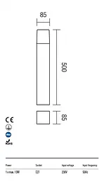 Стовпчик TOGO ST50 E27 1X13W IP44 DG (5.1.1) Redo 9266 - мініатюра 4