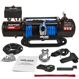 Лебідка Molder Raptor 9500lbs (5.5hp/4.1kw; 265:1) синтетичний трос(MA23096)