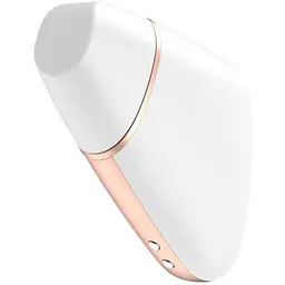 Вакуумний кліторальний стимулятор з вібрацією Satisfyer Love Triangle білий