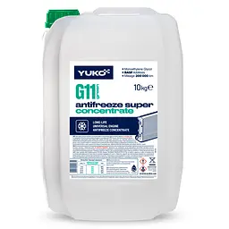 Антифриз YUKO Super G11 концентрат -80°C зелений 10л