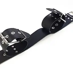 Нашийник з натуральною шкірою Art of Sex - Bondage Collar with Handcuffs - мініатюра 6