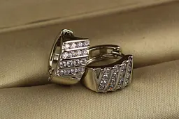 Сережки Xuping Jewelry кільця пепит 1.4 см сріблясті - мініатюра 4
