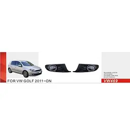 Фари дод. модель VW Golf-VI 2008-12/VW-469/9006-12v55W/ел.проводка
