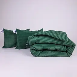 Набір MirSon №1024 Сolor Fun Line Stripe Emerald Бавовна 140 х 205 см смарагдовий (2200010872477)