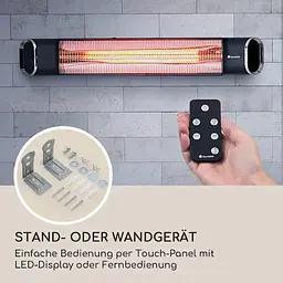 Інфрачервоний обігрівач Blumfeldt Dark Wave Stand 2000 Вт до 40 м² (10037729) - мініатюра 2