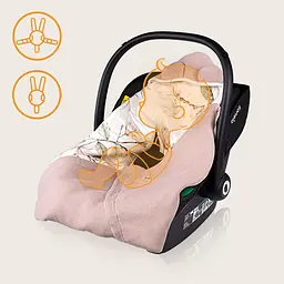 Ковдра для люльки Lionelo Travel Swaddle Blanket beige magnolia (LO-TRAVEL SWADDLE BLANKET BEIGE MAGNOLIA) - мініатюра 4