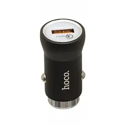 Адаптер автомобільний - зарядний пристрій Hoco Z4 1*USB 2 А, QC2.0 чорний - мініатюра 2