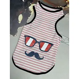 Майка для собак "Glasses mustache" рожевий XL Multibrand zoo0006098