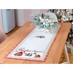 Ранер новорічний Lefard Home Textile Hiver гобеленовий з люрексом 100х40 см (716-039) - мініатюра 2
