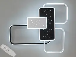 Стельова люстра LED LDiasha 2449WH+BK mmer 2449WH+BK, 105Вт, білий+чорний, з ефектом зоряного неба, для коридору, вітальні,