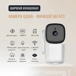 Розумна Wi-Fi IP камера для дому відеоспостереження Noxon Smart Camera 360 охорона для вашого будинку та квартири без сліпих зон із двостороннім зв'язком - мініатюра 4