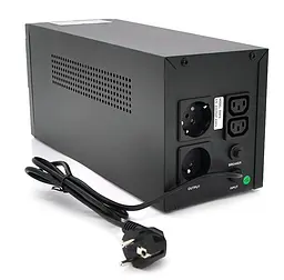 Джерело безперебійного живлення Qoltec QLT1500 900W Proxima-L, LED, AVR, 3st, 2xSchuko socket, 2x12V9Ah - мініатюра 3