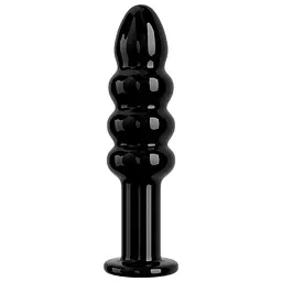 Скляний фалоімітатор 5.5 GLASS ROMANCE CZARNY LOVETOYS 66-LVGS15 100435 - мініатюра 4