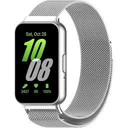 Ремінець DK для Samsung Galaxy Fit3 (R390) Metal Milanese Loop Magnetic (silver) - мініатюра 2