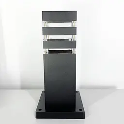 Вуличний ліхтар в чорному кольорі корпусу 30 см | Line F | Арт. 8024 30CM BK (стовп)