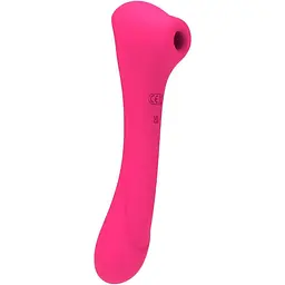 Вібратор та вакуумний кліторальний стимулятор 2 в 1 Alive Quiver Magenta Pink - мініатюра 3