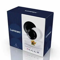 Сервіз Luminarc Harena Black&White, 6 персон, 18 предметів, білий, чорний (N1518) - мініатюра 2