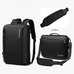 Рюкзак міський Ozuko 9490S 9л з відділенням для ноутбука до 15,6" Black (16211) - мініатюра 9