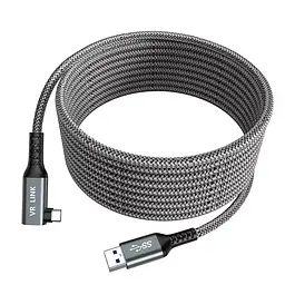 Кабель Oculus Link USB 3,2 Type-C Quest 2/3/Pro/Pico 4 7 м Сірий (AC-7mGS)