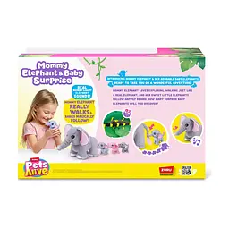Інтерактивна іграшка Pets & Robo Alive Mama & Baby Surprise S1 Мама слониха з сюрпризом (9570) - мініатюра 9