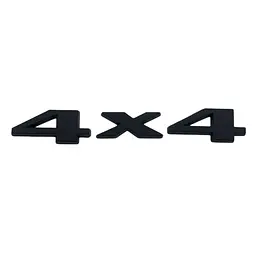 Емблема напис 4х4 для Jeep чорна 147х26мм метал (на скотчі) - мініатюра 2