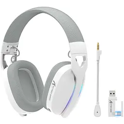 Ігрова гарнітура Attack Shark L90 Wireless,2.4GHz/Bluetooth/3.5mm PS4/PS5/Switch/Xbox/Mac/PC White - мініатюра 2