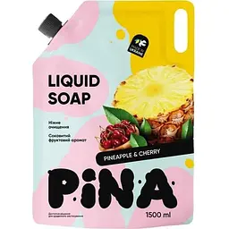 Мило рідке PINA 1,5л дой-пак Pineapple and cherry