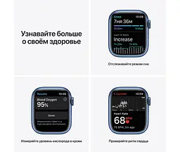 Смарт-годинник Apple Watch Series 7 GPS 45mm Blue Aluminum Case with Blue Sport Band (MKN83) [60284] - мініатюра 5