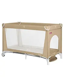 Манеж дитячий ігровий з матрацом і сумкою для транспортування Piccolo Sand Beige 125*65 см CARRELLO бежевий - мініатюра 3