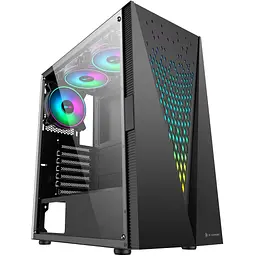 Корпус 2E Gaming GALAXY (G2055) Black, без БЖ, Mid Tower, для ATX / Micro ATX / Mini ITX, 2xUSB 2.0, 1xUSB 3.0, 3x120 ARGB Fan, бічна панель із загартованого скла (2E-G2055)