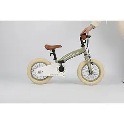 Велосипед-біговел Qplay Miniby 3в1 12" Grey-Green (CB02MiniBy12Grey-Green) - мініатюра 3