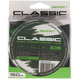 Волосінь Brain Classic Carp Line 3D (ca мo) 150 м 0.30 мм 20 lb 8.8 кг - мініатюра 2