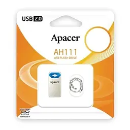 Флеш-накопичувач USB 32Gb AH111, Silver/Blue, USB 2.0 (AP32GAH111U-1) Apacer teh0029106 - мініатюра 3