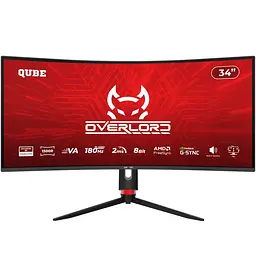 Монітор 34" QUBE Overlord C34UQ180H Curved UWQHD VA 180Hz (C34UQ180H)