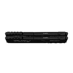 Модуль пам'яті для комп'ютера DDR4 64GB (2x32GB) 3200 MHz Fury Beast Black Kingston Fury (ex.HyperX) (KF432C16BBK2/64) - мініатюра 2