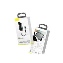USB-хаб Baseus Bend Angle No.7 Multifunctional Type-C HUB Converter (Upgrade) CAHUB-CWJ0G Space Grеy - мініатюра 4