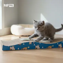 Happet Картонна кігтеточка "NALA"+Котяча м'ята, 43x12,5x5 см (DK03) - мініатюра 4