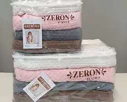 Набір турецьких махрових рушників Zeron 4 штуки 50х90 + 70х140 4 штуки Vip жакард Miran - мініатюра 3