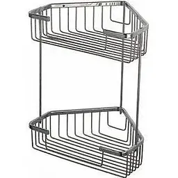 Полиця кутова Frap 2 яруси 240x320мм F335-1 1/20, Хром