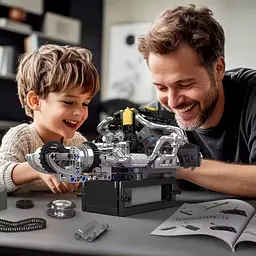Конструктор Mould King Mking Двигун і коробка передач Turbocharged PAG V8 (10207) [161097] - мініатюра 6