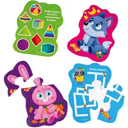 Пазли максі з грою Vladi Toys Малюк зможе Лісові звірі 14 елементів укр. мова (VT1722-22) - мініатюра 2