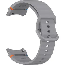 Силіконовий ремінець BeCover Ribbed Tape для Samsung Galaxy Watch (20 mm) 3 41 mm/4 40mm-44mm/5 40-44mm/6 40-44mm/7 40-44mm Gray (712042) - мініатюра 3