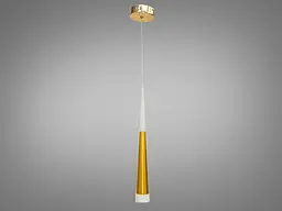 Люстра світлодіодна Diasha 3002/1G, 5W, золотий метал, регульована висота, для коридору, спальні, вітальні, кухні