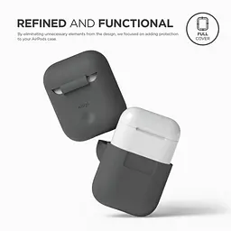 Чохол Elago Silicone Dark Grey для AirPods темно-сірий (EAPSC-DGY) - мініатюра 3