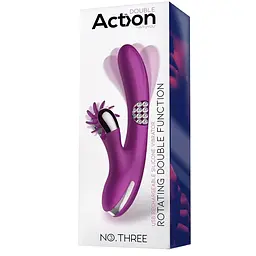 Вібратор-кролик Action No.Three Rotating Double Function 2.0, 24 см (фіолетовий) - мініатюра 5