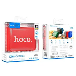 Портативна акустика Hoco Gold brick sports BT speaker BS51 бездротова червона - мініатюра 3