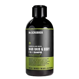 Шампунь для волосся і гель для тіла 2 in 1 Mr. Scrubber Man Hair & Body Shampoo, 250 мл